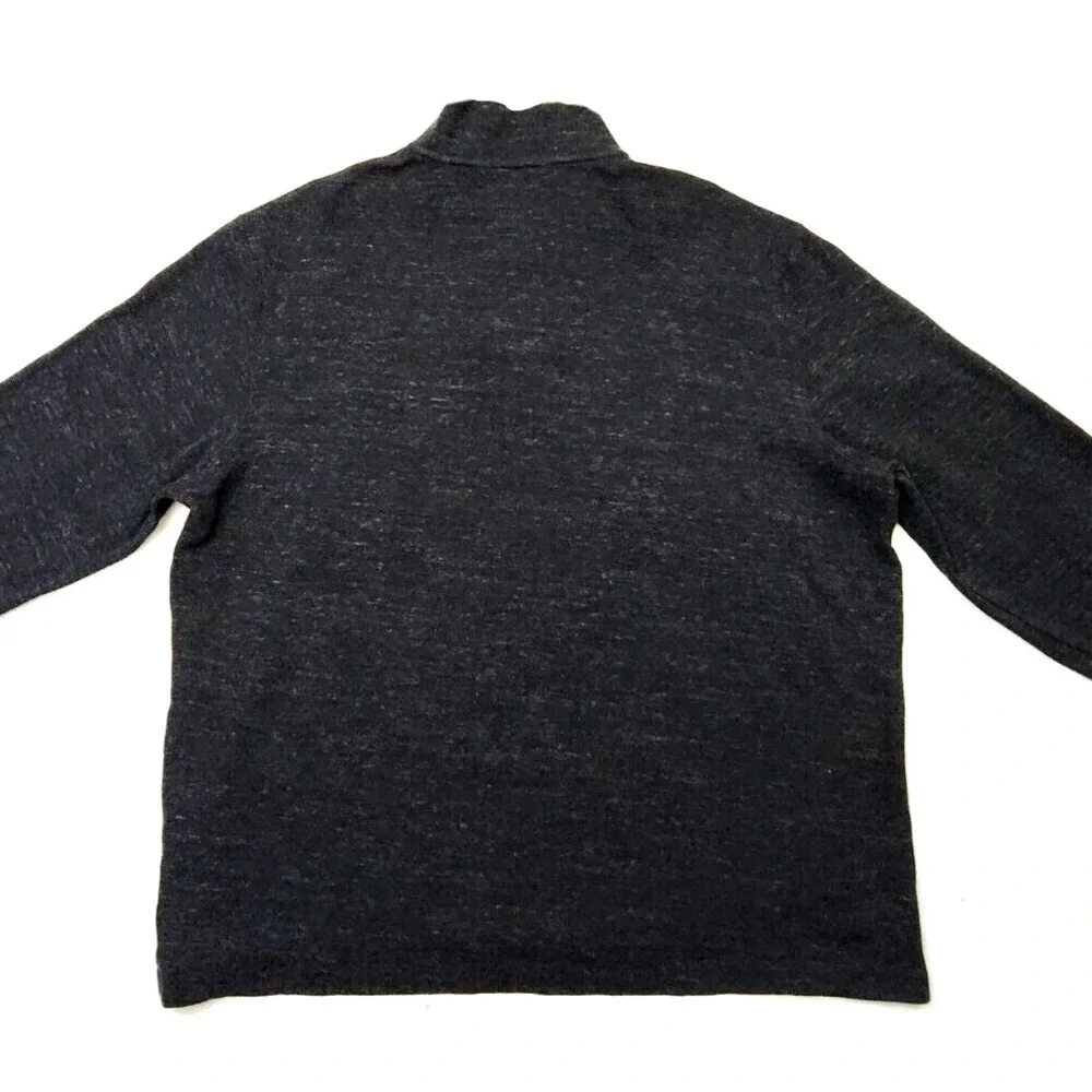 Polo Ralph Lauren Estate Rib 1/4 Zip Pullover Sweater Men's XL Gray Charcoal